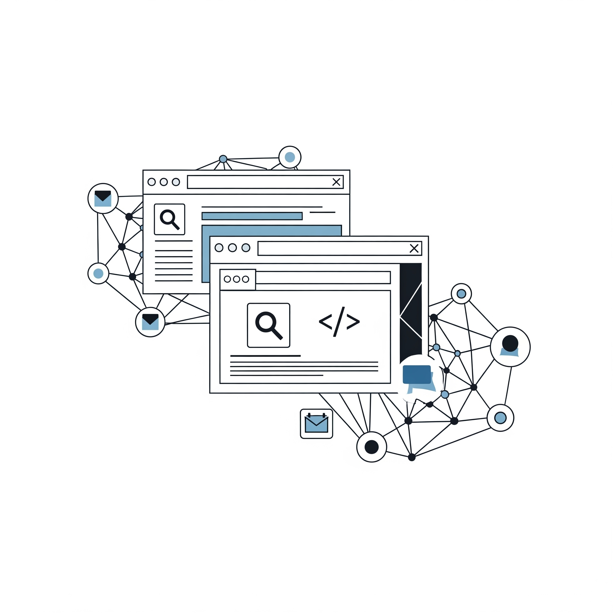 Web development code and responsive design